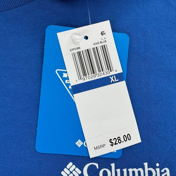 Columbia Mens PFG Grepor Regular Fit Graphic T-Shirt Blue XL - Picture 3 of 4